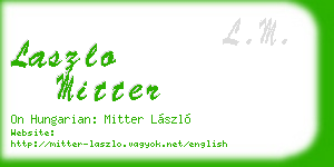 laszlo mitter business card
